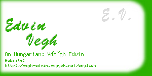 edvin vegh business card